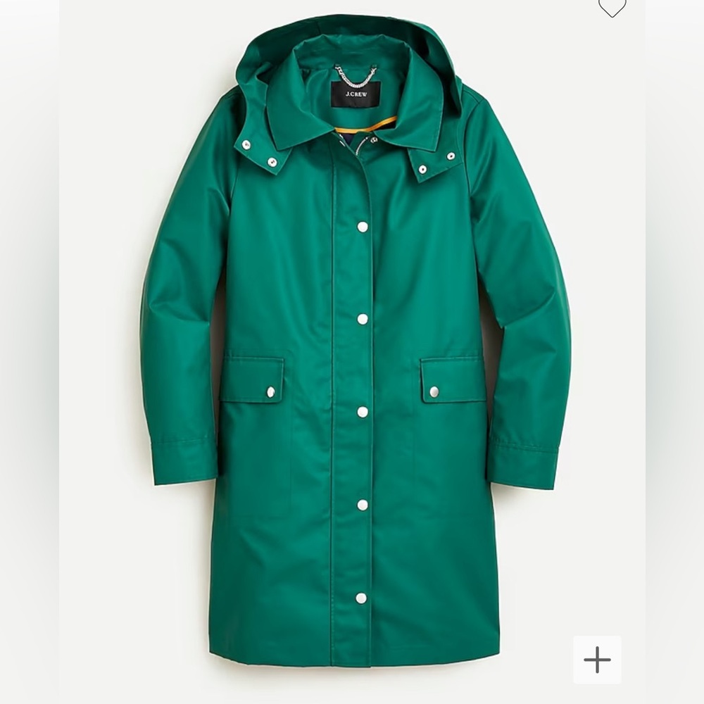 Jcrew classic rain coat. Hunter green